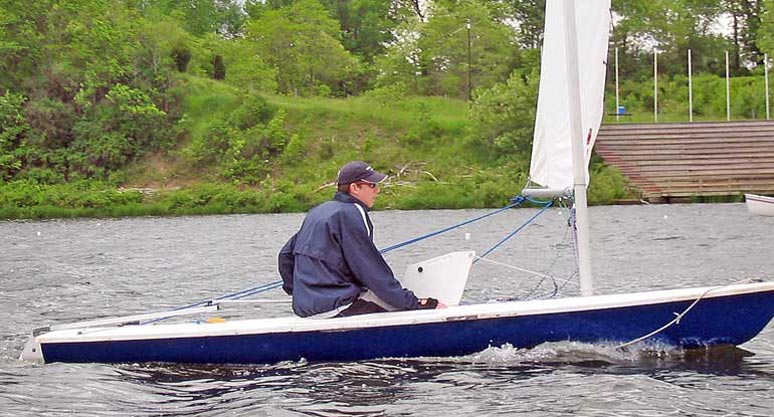 Matt Dietrich Sailing in his Debut Laser Regatta