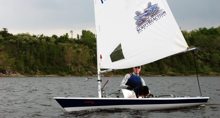 First Place Finisher in the 11 Boat Strong Laser Fleet